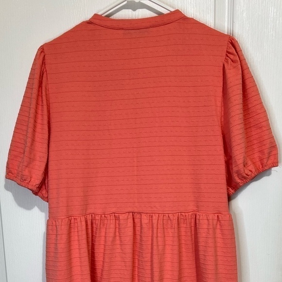 LOFT Puff Sleeve Flounce Swing Dress size L - Picture 8 of 16